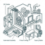 Factory, Gear, ya Manufacturing tool icon.
